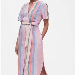 NWOT Gap Striped Midi Shirtdress